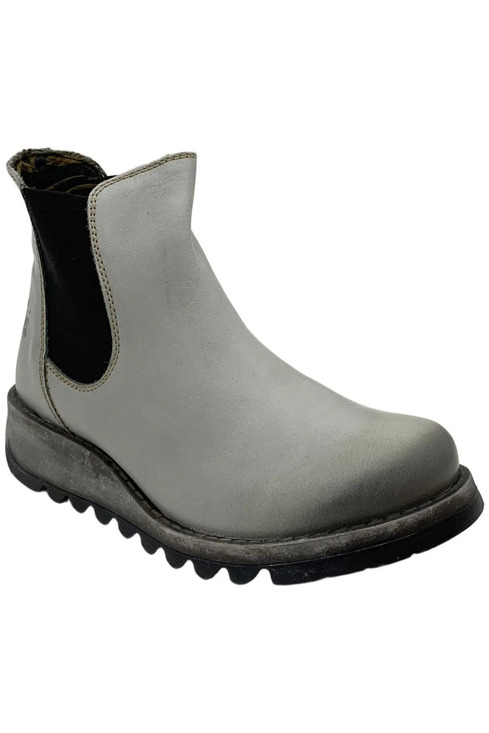 Fly London Shoes - FLY London Women's Leather Chelsea Boots Salv Military Cloud - Medium
